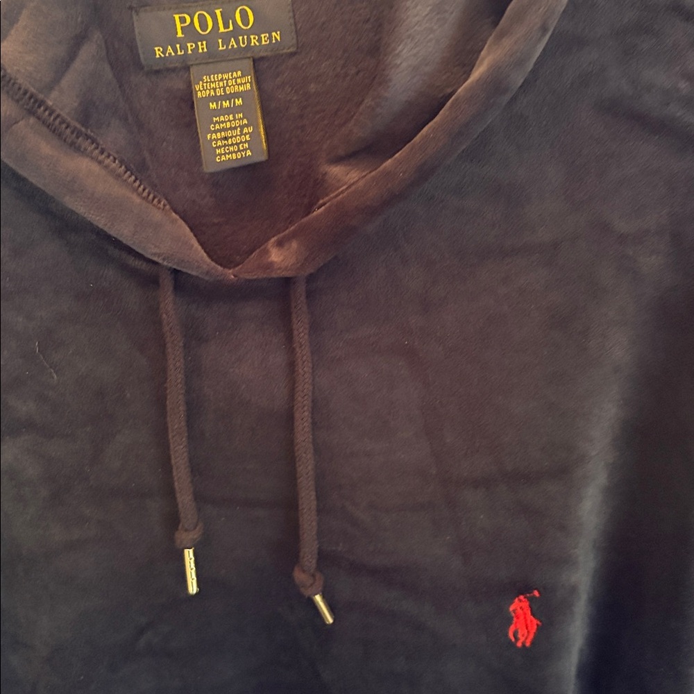 NWT Polo by Ralph Lauren Navy Hoodie with Red Emblem - Picture 2 of 4